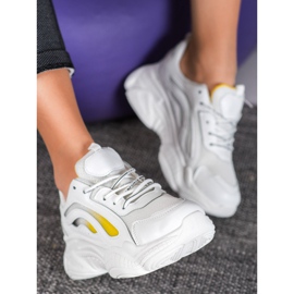 SHELOVET Zapatillas blancas con estilo blanco 3