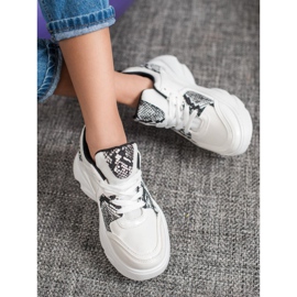 Weide Zapatillas de deporte de cuero ecológico de moda blanco 1 Weide Zapatillas de deporte de cuero ecológico de moda blanco 1