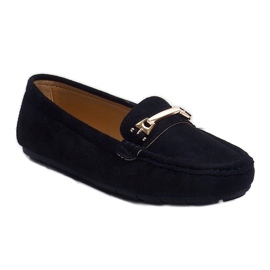 Mocasines negros con hebilla FM2958-2 1