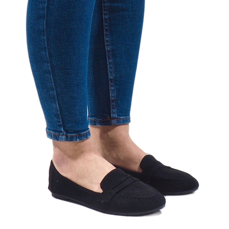 Mocasines bailarina negro ante ecológico B2030 1 Mocasines bailarina negro ante ecológico B2030 1