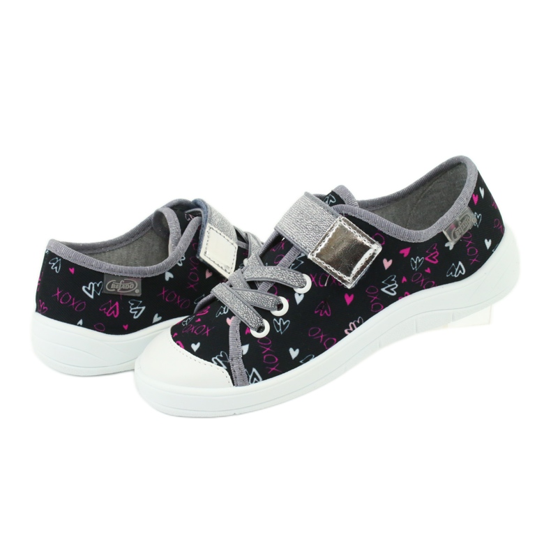 Calzado infantil befado 251Y142 negro rosa gris 4