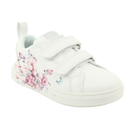 Zapatillas American Club Velcro flores ES11 blanco rojo azul 1