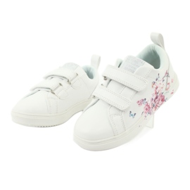 Zapatillas American Club Velcro flores ES11 blanco rojo azul 3