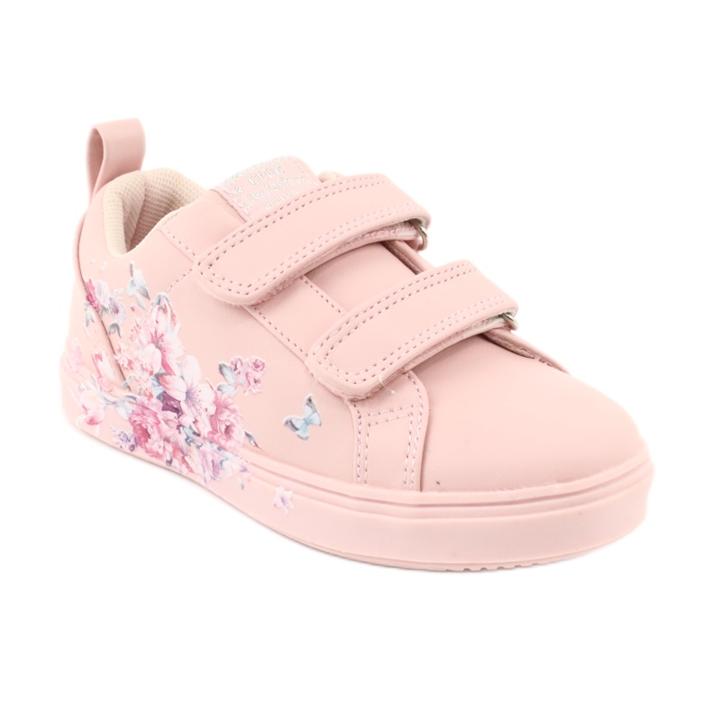 Zapatillas American Club Velcro flores ES11 rojo púrpura azul rosa 1