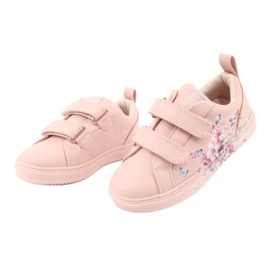 Zapatillas American Club Velcro flores ES11 rojo púrpura azul rosa 3
