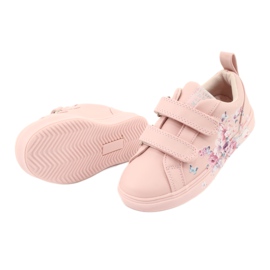 Zapatillas American Club Velcro flores ES11 rojo púrpura azul rosa 5