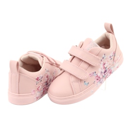 Zapatillas American Club Velcro flores ES11 rojo púrpura azul rosa 4