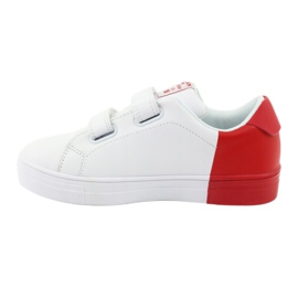 Deportivas velcro blancas y rojas American Club ES05 blanco 2