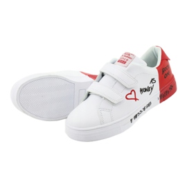 Deportivas velcro blancas y rojas American Club ES05 blanco 5