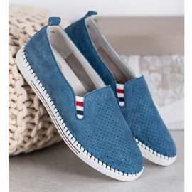 Filippo Zapatillas de cuero azul marino 4