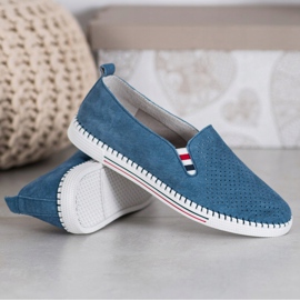 Filippo Zapatillas de cuero azul marino 3