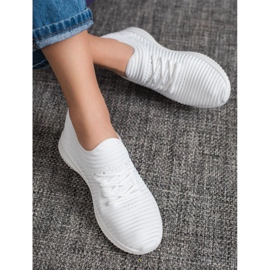 SHELOVET Zapatos sin cordones textiles blanco 2