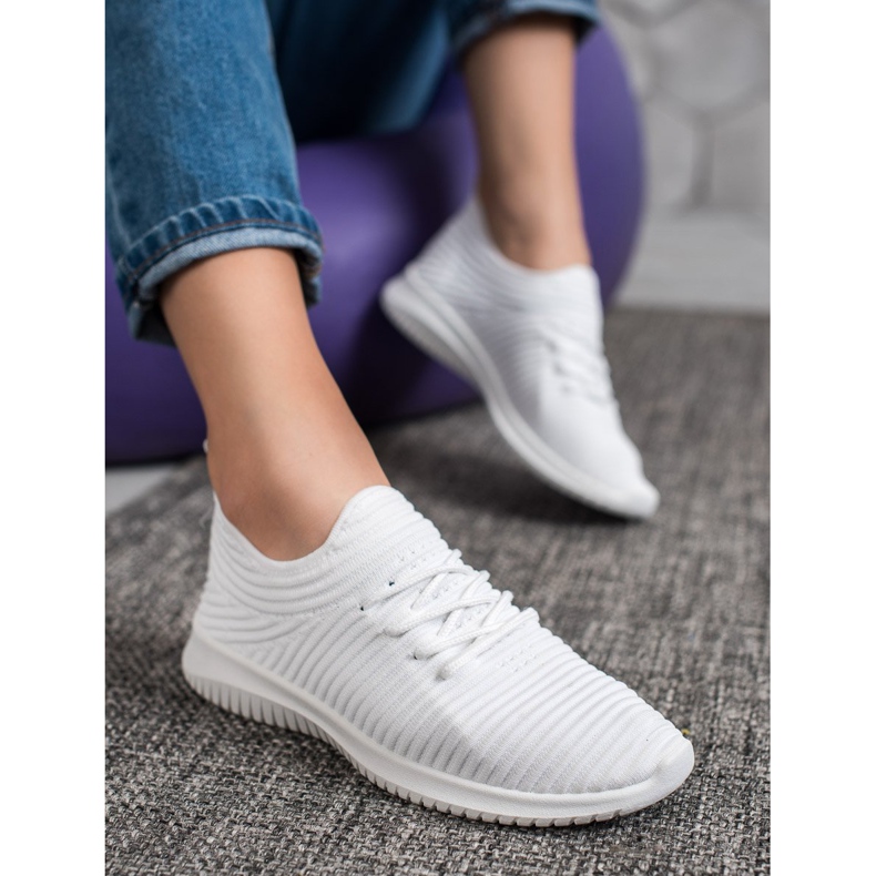 SHELOVET Zapatos sin cordones textiles blanco 1