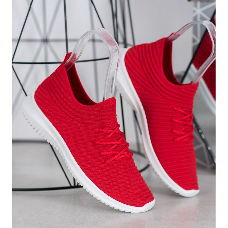 SHELOVET Zapatos sin cordones textiles rojo 1