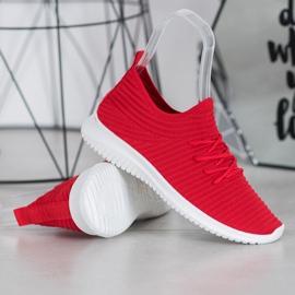 SHELOVET Zapatos sin cordones textiles rojo 4