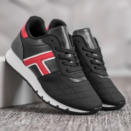 SHELOVET Zapatos deportivos negro rojo multicolor 3