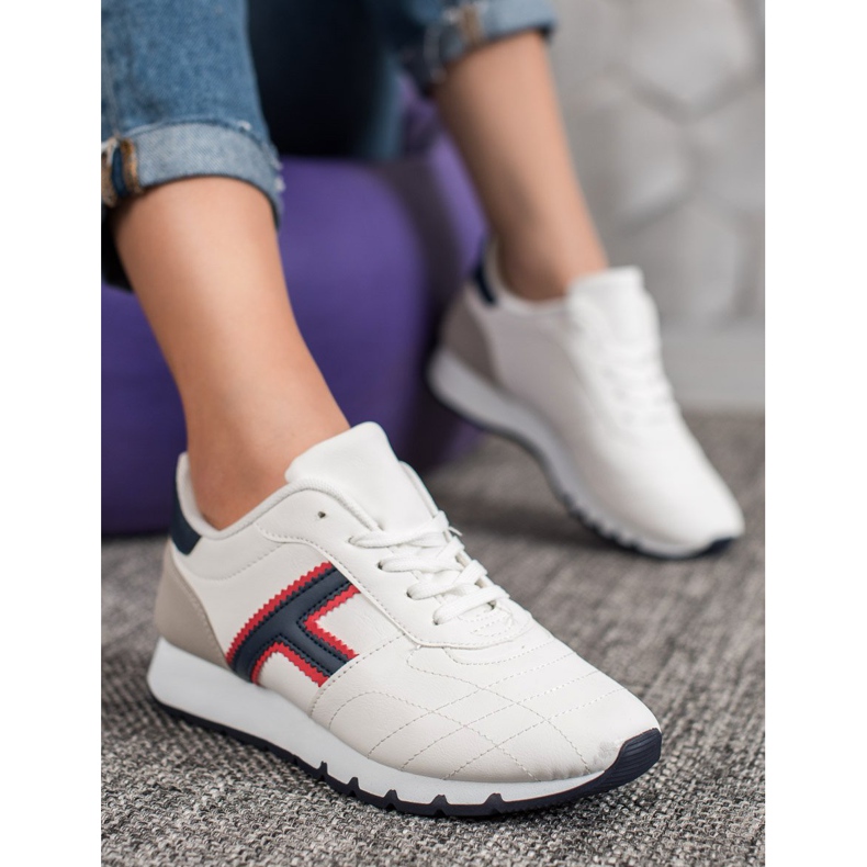 SHELOVET Zapatos deportivos blanco multicolor 1