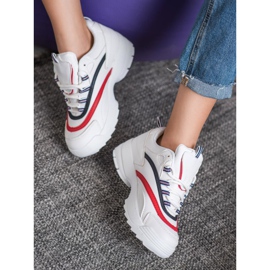 Weide Zapatos de moda en la plataforma blanco 3