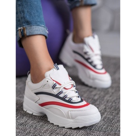 Weide Zapatos de moda en la plataforma blanco 1