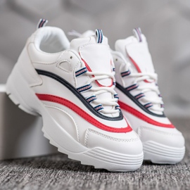 Weide Zapatos de moda en la plataforma blanco 4