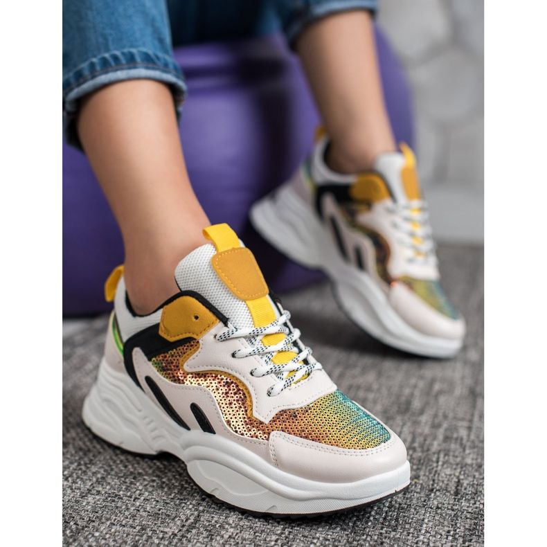 Weide Zapatillas de moda con lentejuelas multicolor 1 Weide Zapatillas de moda con lentejuelas multicolor 1