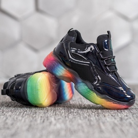 Weide Zapatillas con suela colorida negro multicolor 5