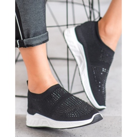 SHELOVET Zapatos sin cordones con cristales negro 2 SHELOVET Zapatos sin cordones con cristales negro 2