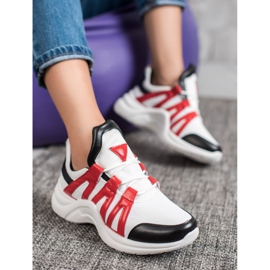 SHELOVET Zapatillas cómodas de moda blanco multicolor 1