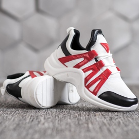 SHELOVET Zapatillas cómodas de moda blanco multicolor 4