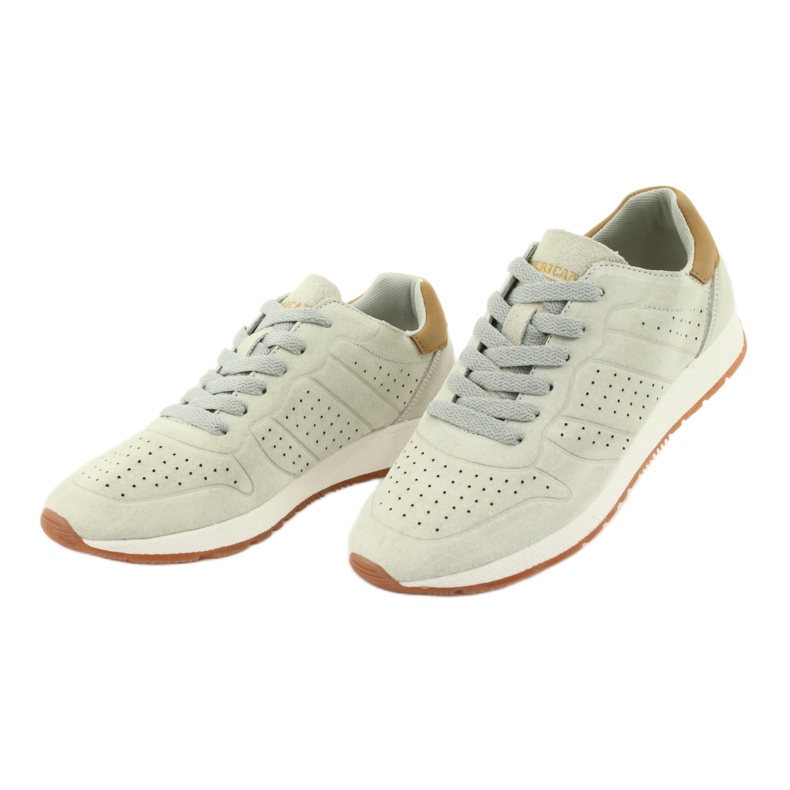 Zapatillas deportivas de piel American Club AA04 beige 2