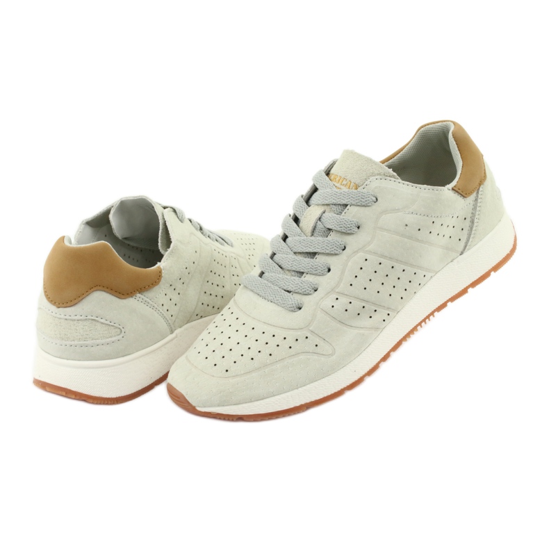 Zapatillas deportivas de piel American Club AA04 beige 3