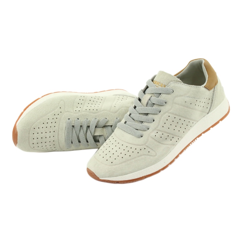 Zapatillas deportivas de piel American Club AA04 beige 5