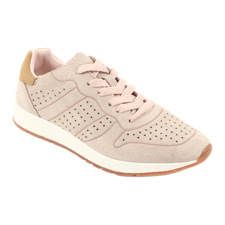 Zapatillas deportivas de mujer American Club AA06 en piel rosa empolvado 1