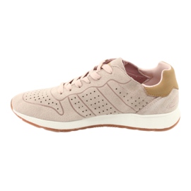 Zapatillas deportivas de mujer American Club AA06 en piel rosa empolvado 2