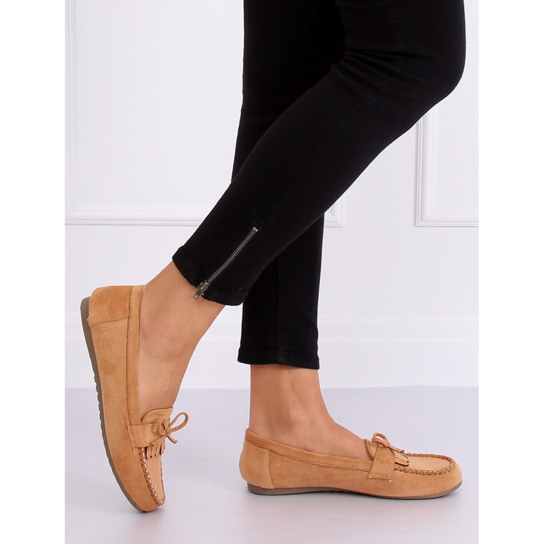 Mocasines de mujer clásicos camel 77-202 Camel marrón 2