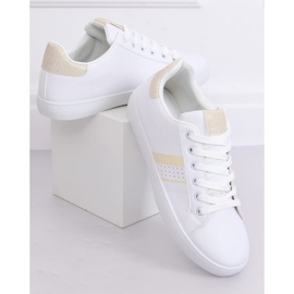 Zapatillas de mujer blancas K-388 WHITE / GOLD blanco 3