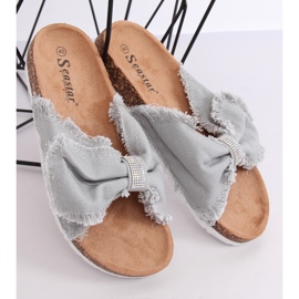 Gris gris BG60P Zapatillas grises con corcho 3