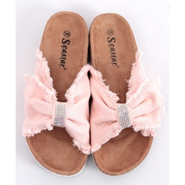 Zapatillas de lona en el corcho rosa BG60P Rosa rosado 1