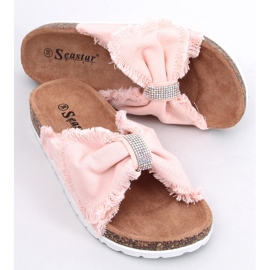 Zapatillas de lona en el corcho rosa BG60P Rosa 2
