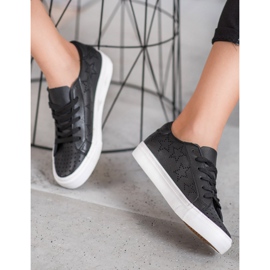 J. Star Deportivas Caladas Con Estrellas negro 3