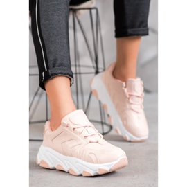 Bella Paris Zapatillas con cordones rosado 5