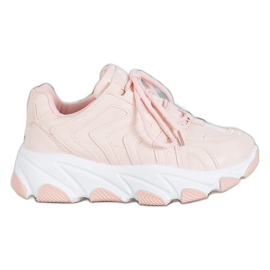 Bella Paris Zapatillas con cordones rosado 2