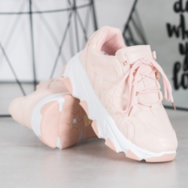 Bella Paris Zapatillas con cordones rosado 3