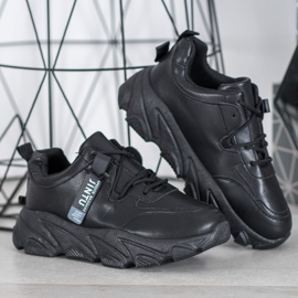 Bella Paris Zapatillas negras con cordones negro 2 Bella Paris Zapatillas negras con cordones negro 2