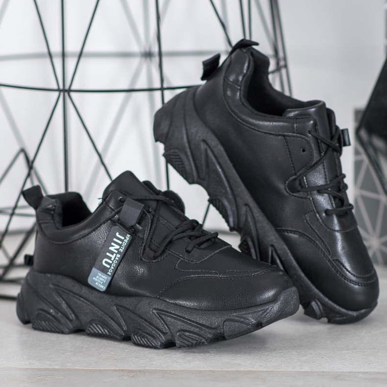 Bella Paris Zapatillas negras con cordones negro 2 Bella Paris Zapatillas negras con cordones negro 2