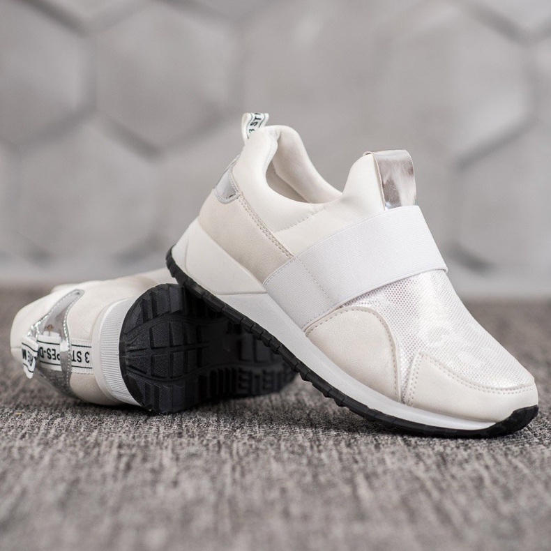 SHELOVET Zapatos sin cordones en la plataforma blanco 2