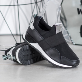SHELOVET Zapatos sin cordones en la plataforma negro 2