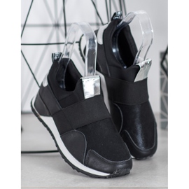 SHELOVET Zapatos sin cordones en la plataforma negro 3