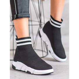 SHELOVET Zapatos sin cordones con correas negro 1
