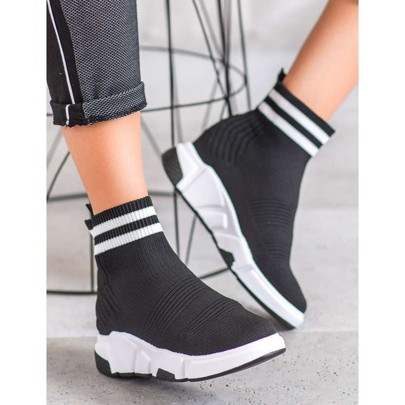 SHELOVET Zapatos sin cordones con correas negro 2